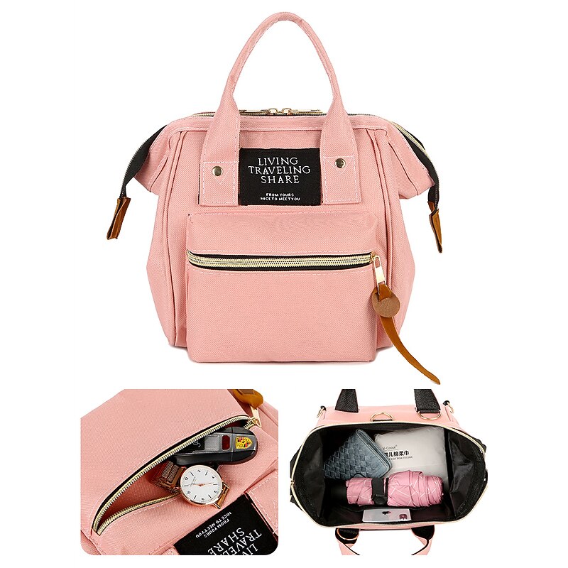 Multifunctional Canvas Backpack and Handbag – Versatile and Stylish Back to School, Travel, or Everyday Bag in Multiple Colors3