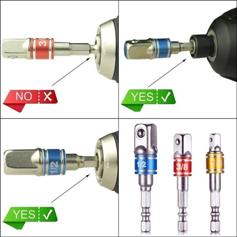 High Quality 105 Degrees 1/4&amp;quot; Extension Hex Drill Bit Adjustable Hex Bit Angle Driver Screwdriver Socket Holder Adaptor Tools2