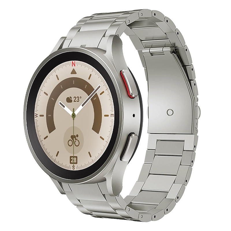 Watch Band for Samsung Galaxy Watch 7/6/5/4  40/44mm, Watch 5 Pro 45mm, Watch 6 Classic 43/47mm, Watch 4 Classic 42/46mm Stainless Steel Replacement  Strap Adjustable Breathable Shockproof Wristband4