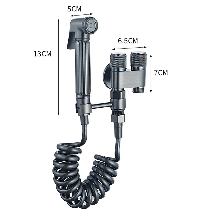 Bathroom Handheld Shower Bidet Shattaf Sprayer Wall Mount, Toilet Hand Held Bidet Shower Spray Wall Mounted Diaper Bathing Pets Feminine Hygiene Cleaning4