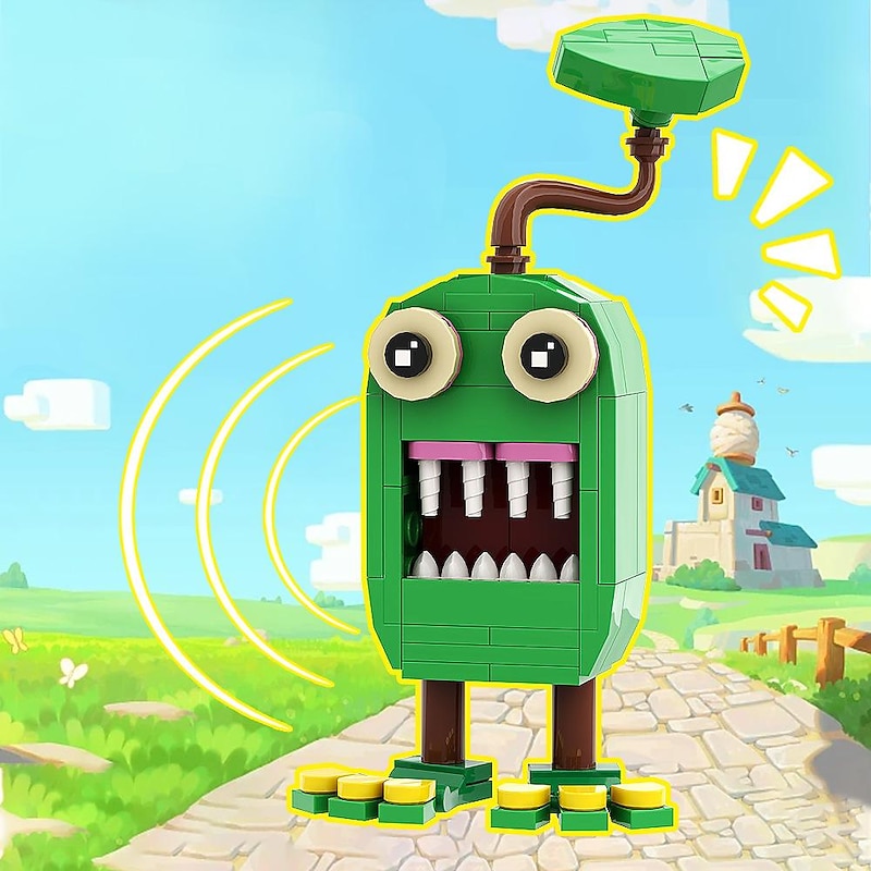 Building Blocks,Explosive My Singing Monsters Assembling Building Block Game Monster Choir Small Particle Building Block Toys3