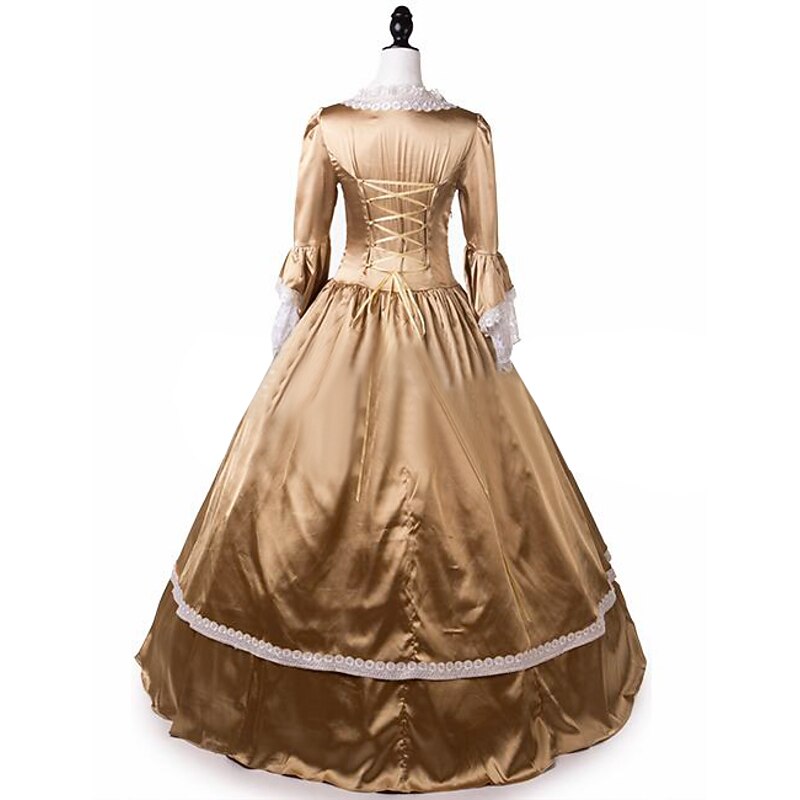 Princess Cinderella Shakespeare Vintage Rococo Victorian Renaissance Colonial Period Dress Party Costume Masquerade Women's Girls' Lace Bow Costume Vintage Cosplay Performance Party Halloween3