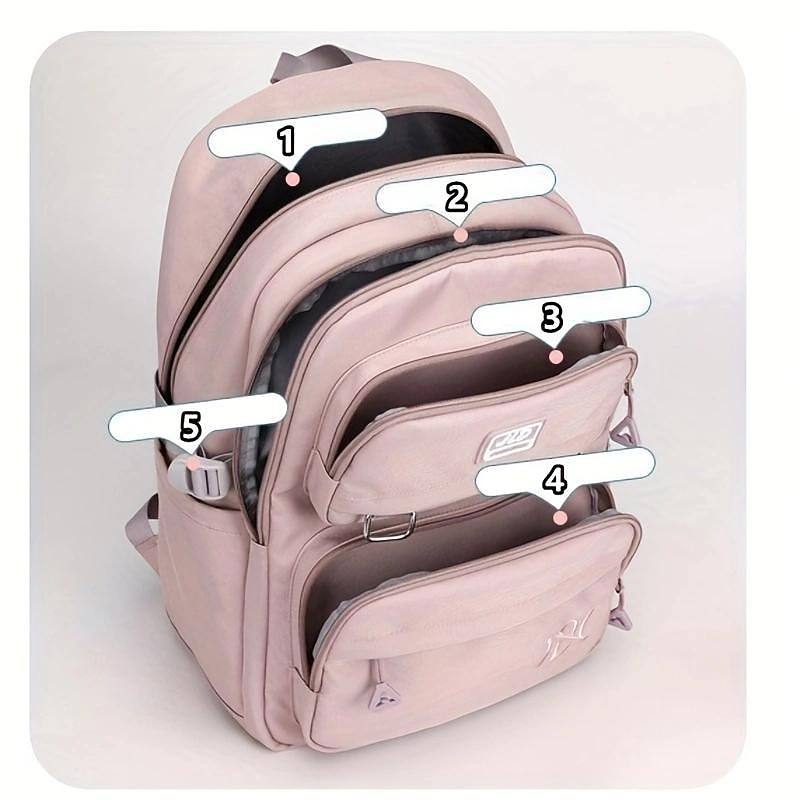 Large Capacity Multi-Compartment Backpack – Stylish and Durable School Bag with Multiple Pockets, Ideal for StudentsBack to School and Travel, Available in 5 Colors3