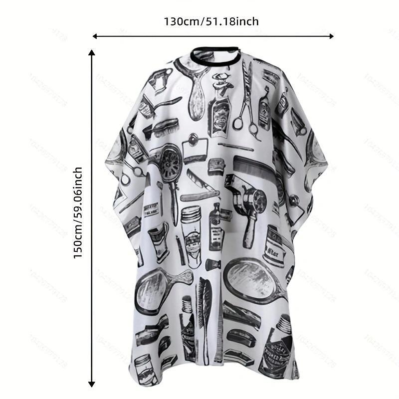 Professional Waterproof Hair Styling Cape Hair Cutting Salon Cape Gown Hair Salon With Snap Closure White4