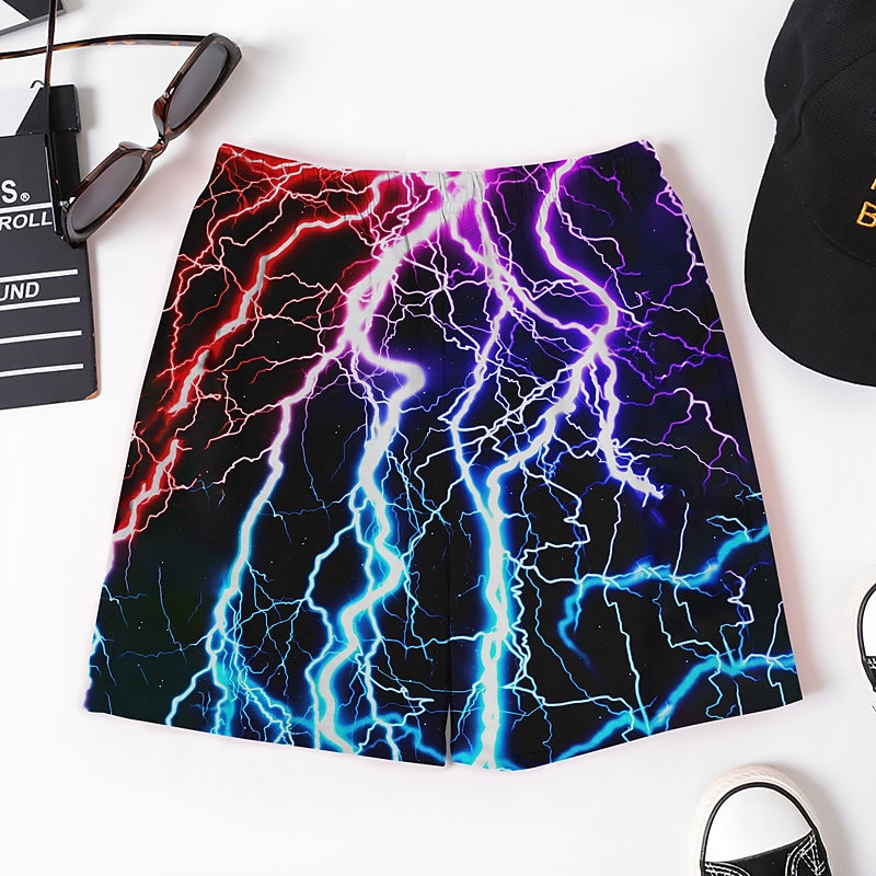 Kids Boys Shorts Graphic Breathable Soft Comfort Shorts Outdoor Sports Fashion Daily Blue Mid Waist2