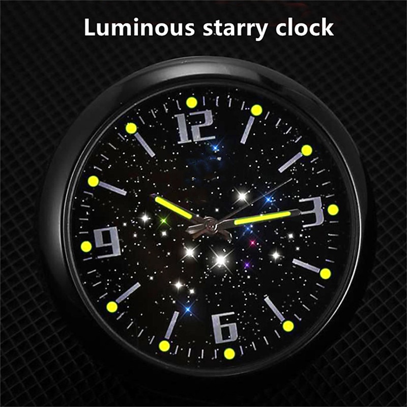 New Upgrade Car Refit Accessories With Luminous Star Sky Clock Electronic Quartz Ornaments Watch Clock Apply for All Car