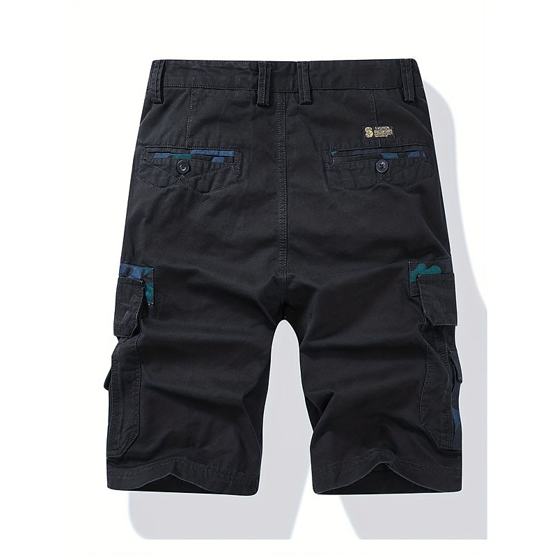 Men's Cargo Shorts Camo Shorts Shorts Summer Shorts Multi Pocket Straight Leg Color Block Camouflage Comfort Breathable Short Casual Daily Holiday Sports Fashion Black Blue4