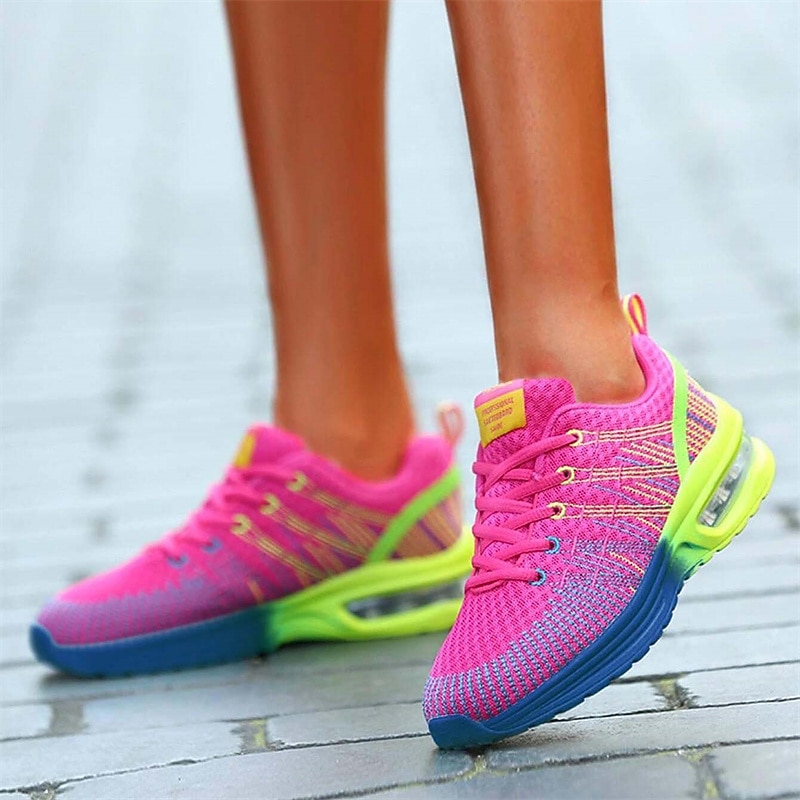 Women's Colorful Air Cushion Running Shoes – Breathable Mesh Athletic Sneakers for Walking, Gym & Outdoor Sports4