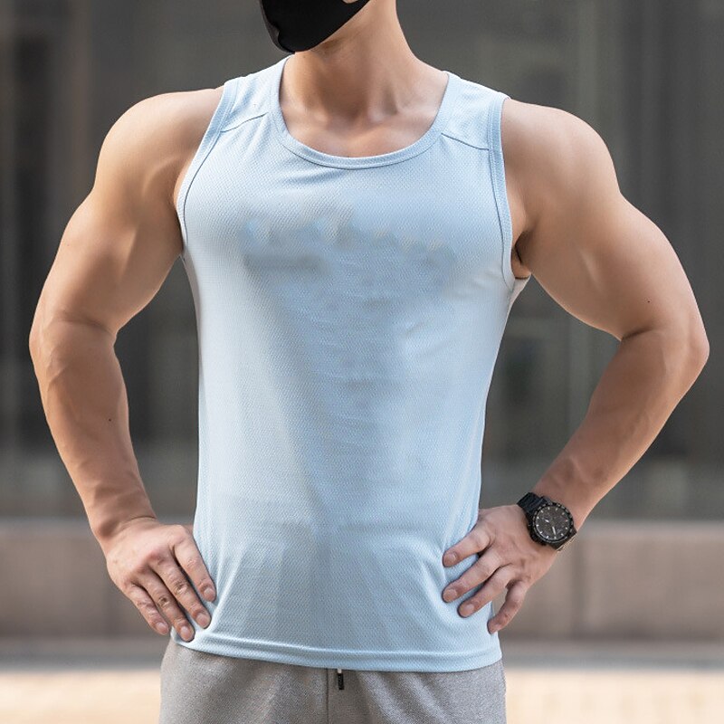 Men's Tank Top Vest Top Undershirt Sleeveless Shirt Sleeveless Crew Neck Summer Plain Fashion Sport Muscle Outdoor Going out Gym White Pink Royal Blue Top Tee for Men3