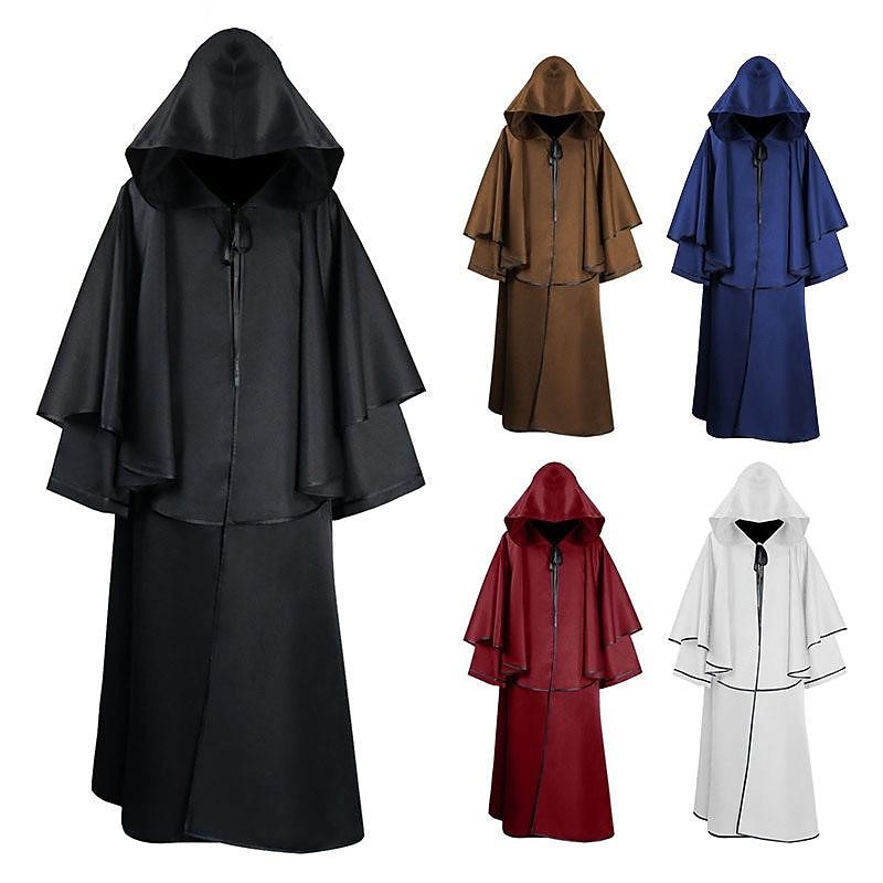 Plague Doctor Witches Retro Vintage Punk & Gothic Medieval 18th Century 17th Century Cape Cosplay Costume Cloak Men's Women's Costume Vintage Cosplay Performance Stage Carnival Cloak Halloween
