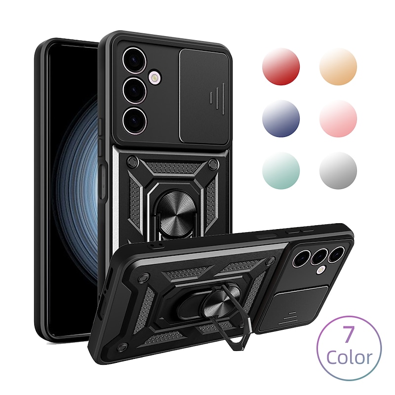 Phone Case For Samsung Galaxy S25 S24 S23 S22 S21 FE S21 Ultra Plus S20 A32 Back Cover Bumper Frame Support Wireless Charging Military Grade Protection Retro Armor TPU PC