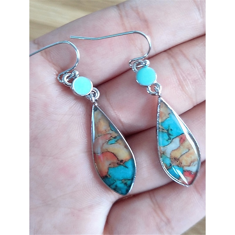 Women's Earrings Ethnic Style Outdoor Color Block Earring4