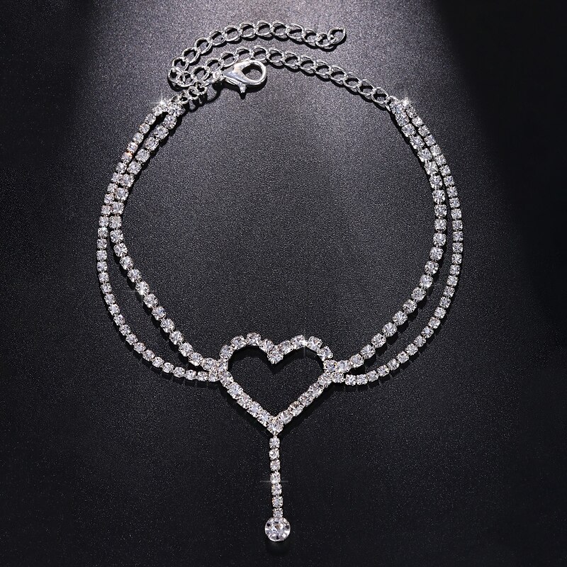 Women's Fashion Outdoor Heart Anklet3