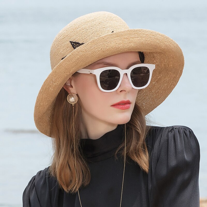 Hats Fiber Bucket Hat Straw Hat Sun Hat Casual Holiday Lady Sun Protection With Lace Headpiece Headwear2