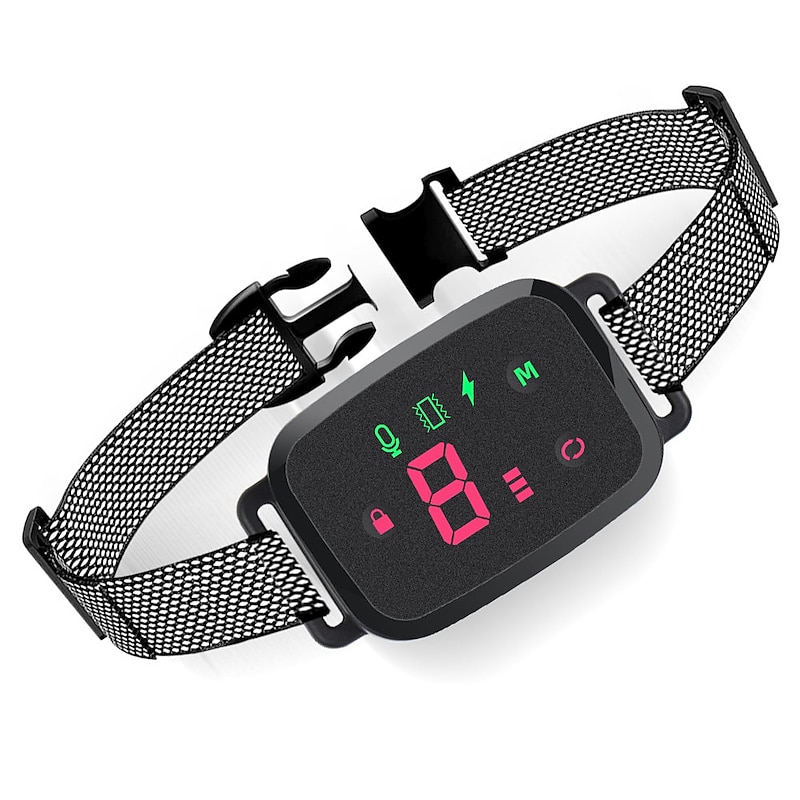 Electric Waterproof Anti-barking Pet Dog Training Collar LED Display No remote control required Automatic training dog collar2