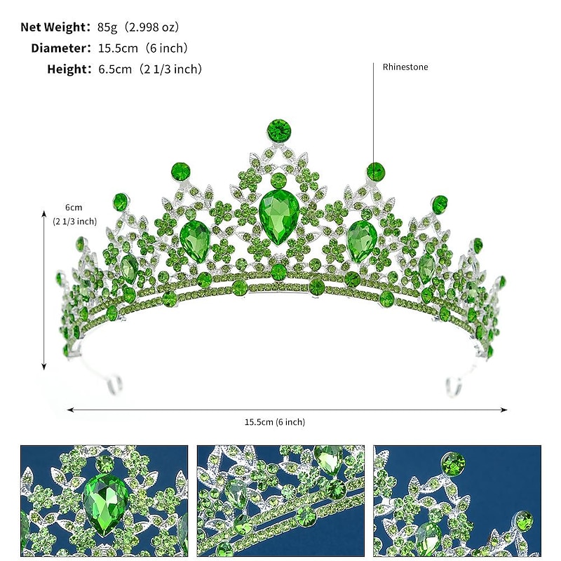 Sparkling Crystal Tiaras & Crowns for Women & Girls Rococo Victorian Wedding Accessories4