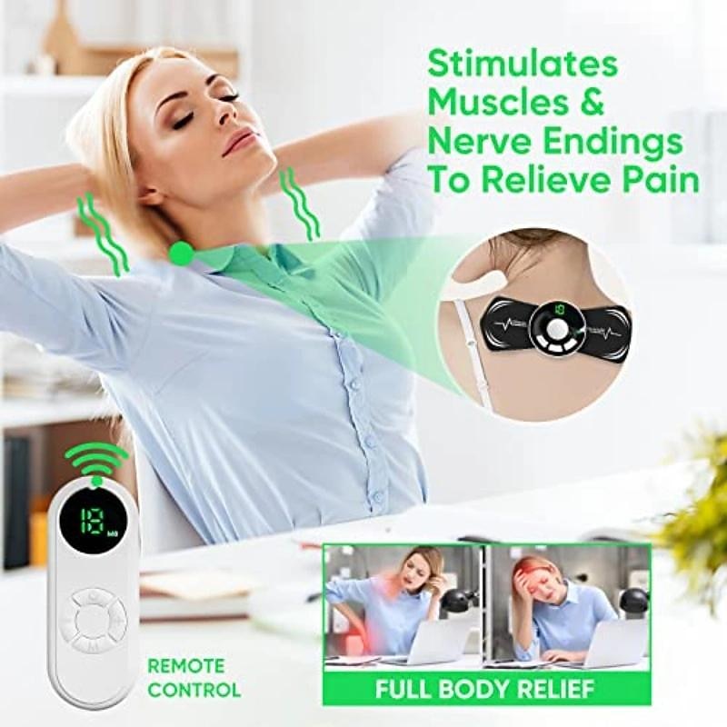 EMS Intelligent Mini Cervical Massage Pad Portable Remote Control Electric Neck Massager Shoulder And neck Pulse Physiotherapy Instrument2