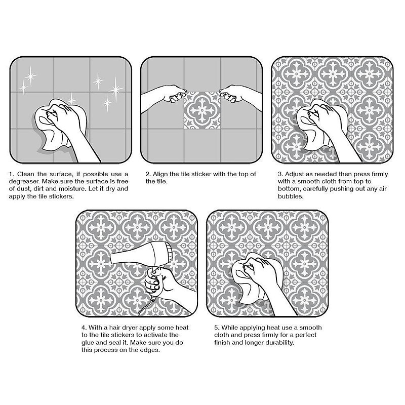 Cool Wallpapers Wall Mural 24Pcs Mandala Style Tiles Tickers Wall Decals Mosaic Tile Stickers Retro Wall Stickers Waterproof And Removable2