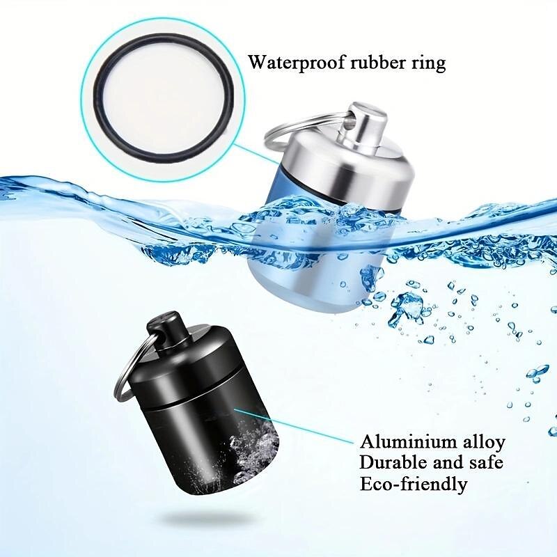 Waterproof Pocket Pill Organizer, Aluminum Pill Container, For Outdoor Camping Travel Daily Use2