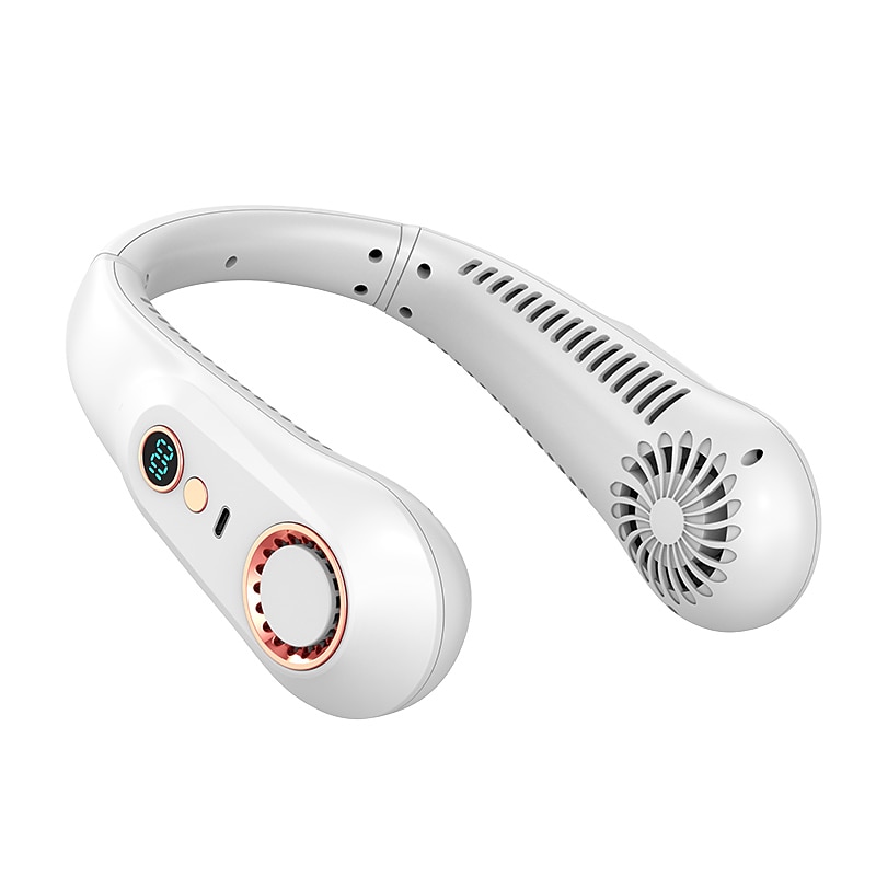 Mini Bladeless Neck Fan – USB Rechargeable Air Cooler with Digital Display, Portable Power Vent for Indoor and Outdoor Use 18