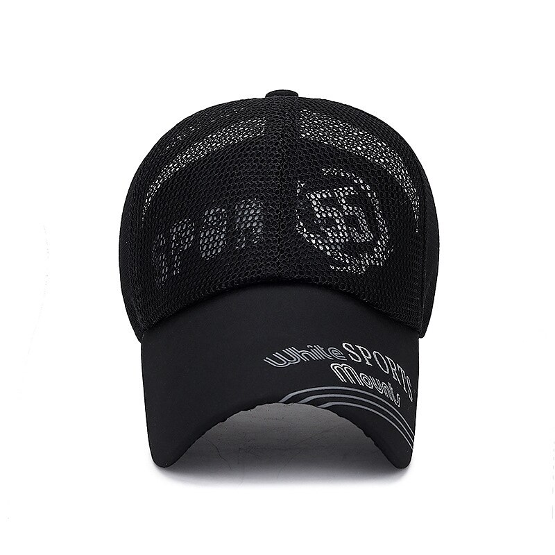 Men's Baseball Cap Sun Hat Sports Cap Black White Polyester Long Visor Brim Travel Refreshing Beach Outdoor Vacation Letter Printed Adjustable2