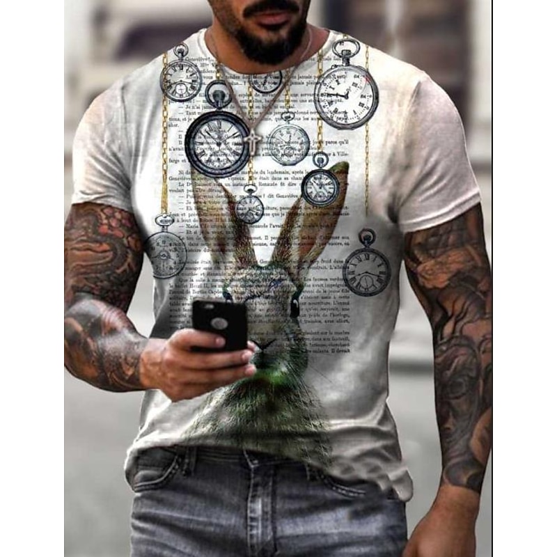 Men's Graphic Motorcycle T Shirt Motorcycle T Shirt Short Sleeve T shirt 3D Print Crew Neck Shirt Vintage Fashion Designer Outdoor Daily Sports Light Yellow Light Brown Lace Dark Brown Spring & Summer3