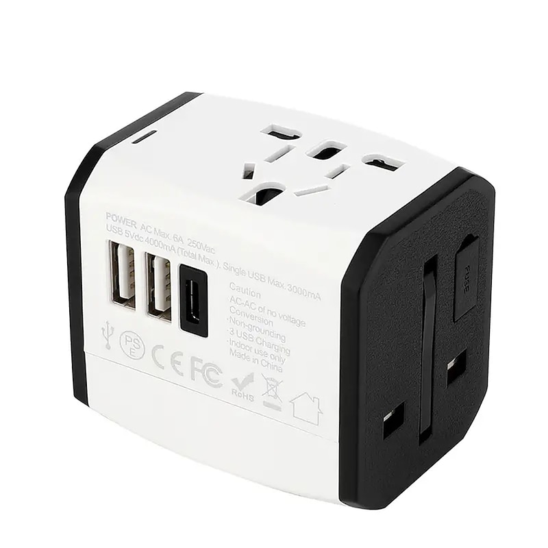 Small Travel Plug Multi-Function Power Conversion Plug Global Universal Power Adapter Socket Smart Travel Fast Charging Equipment