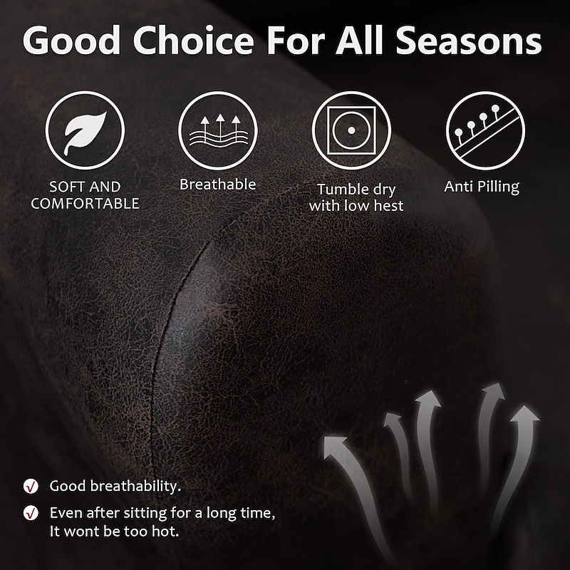 Stretch Recliner Cover Burgundy Recliner Covers Arm Chair Slipcover Like Leather Washable Couch Cover Pocket Protector for Pet, Dogs(1 Backest Cover,1 Seat Cover,2 Armrest Cover)3