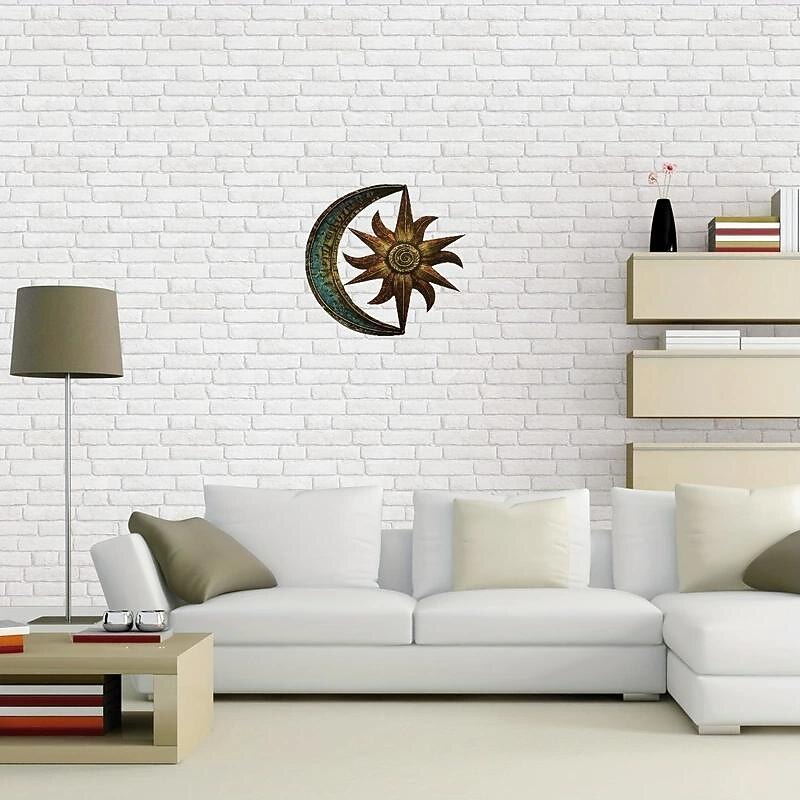 Metal Sun Moon Wall Decor, Flat Sun Wall Decor, Sun And Moon Wall Decor, Sun Wall Art, Garden Decor Room Decor Sun Wall Decor, Outdoor Sun Wall Art, Outdoor Metal Sun Wall Decor, Sun Art 30*30cm(11.8*11.8")3