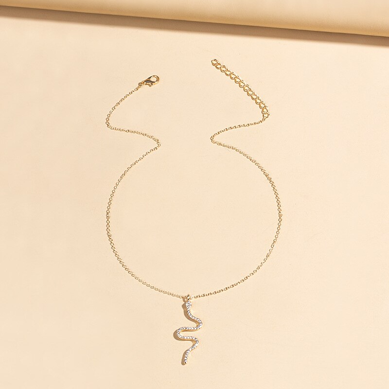 1PC Chain Necklace Long Necklace For Women's Daily Alloy Snake Snake4