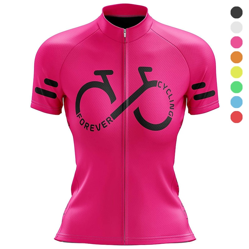 Women's Cycling Jersey Graphic Funny Short Sleeve Bike Jersey Top with 3 Rear Pockets Mountain Bike MTB Road Bike Cycling Quick Dry Reflective Strips Back Pocket Moisture Wicking Sports Black White