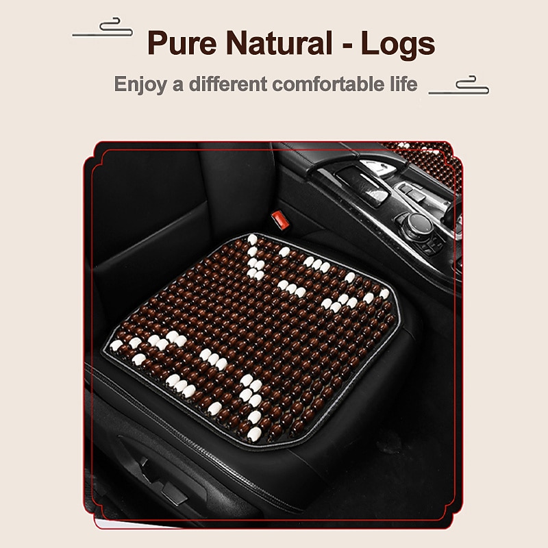 Summer Wooden Beads Car Seat Cushion Pad Breathable Cool Universal Four Seasons Ventilation Truck Seat Cover Mat Rug Protector3