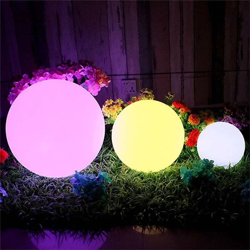 1/2pcs Floating Pool Lights Outdoor Solar Ball Moon Lamp IP68 Waterproof RGB With Remote Controller For Swimming Pool  Yard Garden KTV Bar Party Decorative Holiday Summer Lighting2