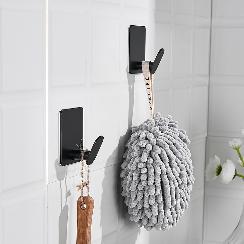 2pcs Heavy Duty Wall Hooks Waterproof Stainless Steel Hooks for Hat Towel Robe Hooks Rack Wall Mount - Bathroom Kitchen Home Hotel Office Cabinet and Bedroom4
