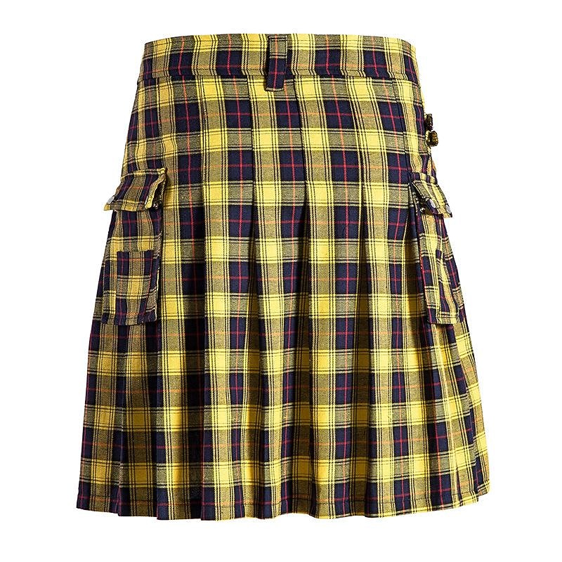 Retro Vintage Punk & Gothic Medieval Skirt Scottish Utility Kilts Plaid Fancy Dress Men's Celtic Masquerade Party / Evening Adults' Skirt4