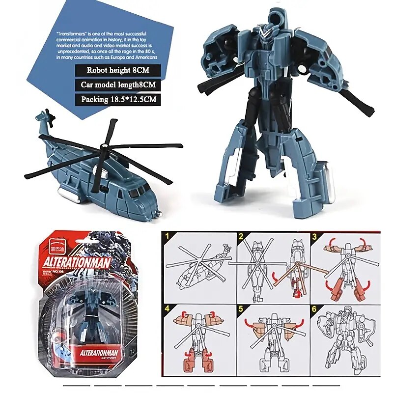 Transformation Toy Robot Mini Big Car Small Full Set Model Assembly Suit Boy Toy4