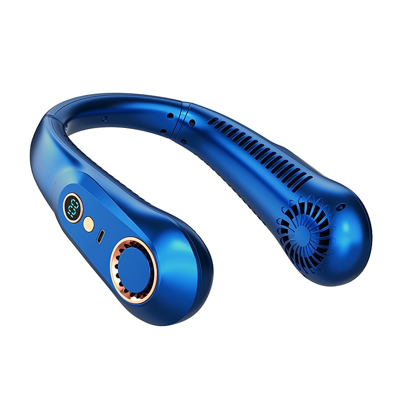 Mini Bladeless Neck Fan – USB Rechargeable Air Cooler with Digital Display, Portable Power Vent for Indoor and Outdoor Use 17