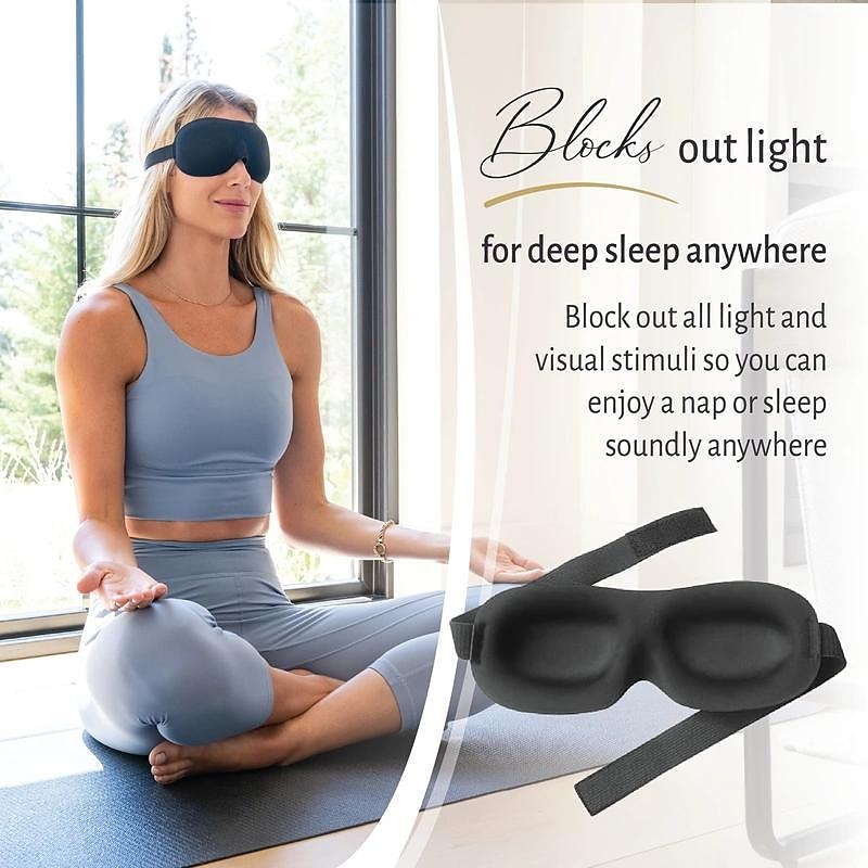 1Pc Sleep Eye Mask For Men Women 3D Contoured Cup Sleeping Mask Blindfold Concave Molded Night Sleep Mask Eyeshade Block Out Light Soft Comfort Eye Shade Cover For Travel2