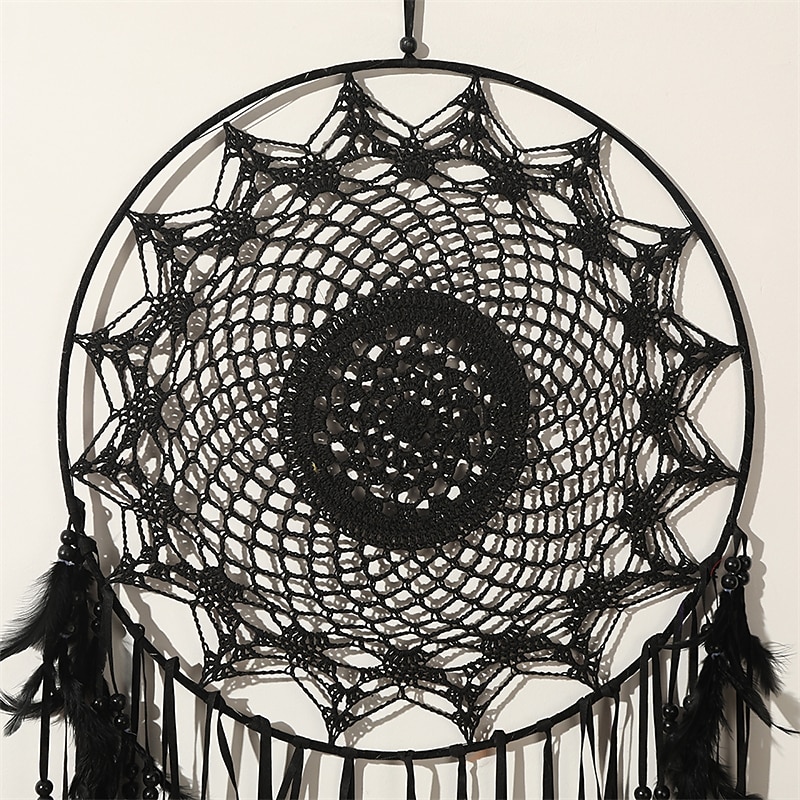 Big black Dream Catcher home hanging ornaments exquisite gift3