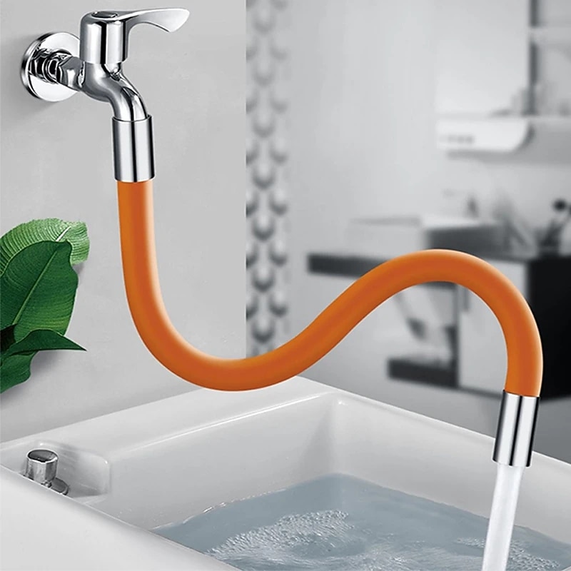 Faucet Extension Tube 45cm, Universal Flexible Hose Shapeable Water Pipe Multipurpose Connector Faucet for Kitchen Sink Bathroom Garden3