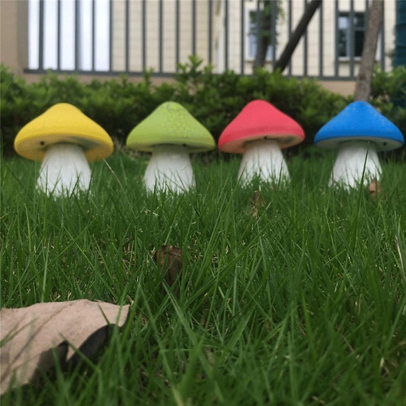 Solar LED Luminescent Large Mushroom Light Resin Color Changing Garden Lawn Light Decorative Light Landscape Light2