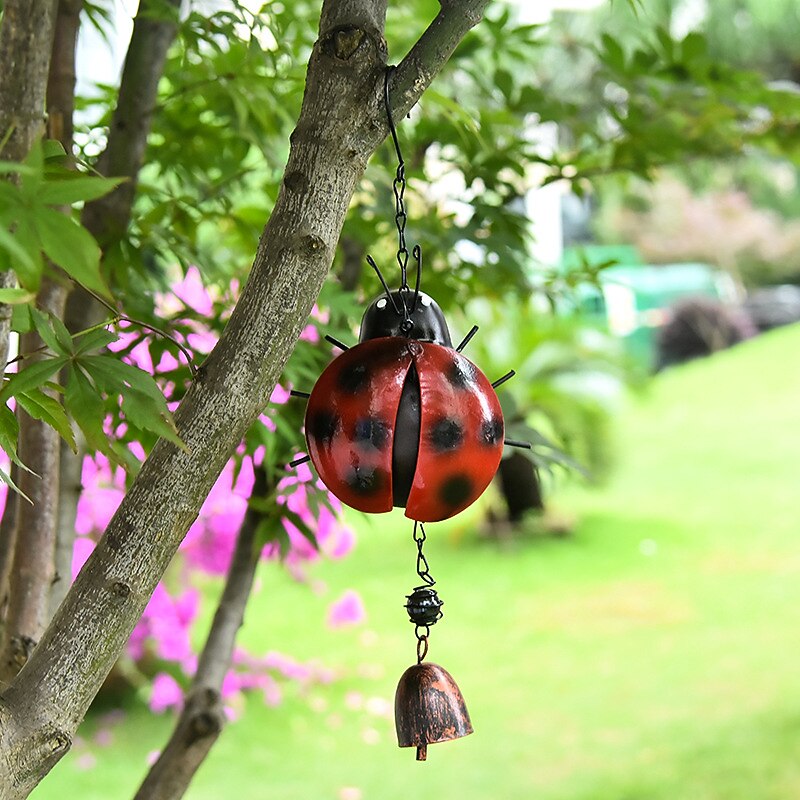 1pc Bee Wind Chimes Ladybug Wind Chimes Indoor Outdoor Mobile Romantic Chimes Hanging Ornament For Window Balcony Garden Patio Yard Backyard Or Festival Decor4
