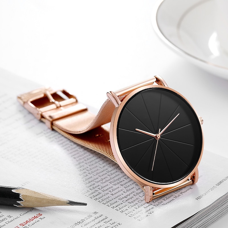 Fashion Mens Quartz Watches Ultra Thin Casual Minimalist Men Business Mesh Belt Wrist Watch4