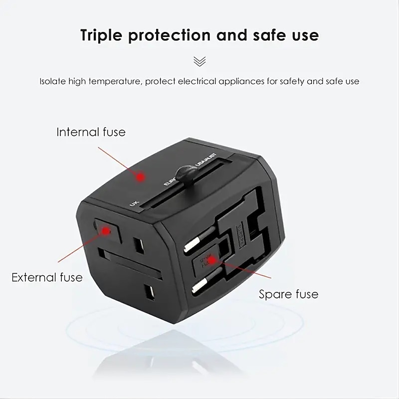 Small Travel Plug Multi-Function Power Conversion Plug Global Universal Power Adapter Socket Smart Travel Fast Charging Equipment3