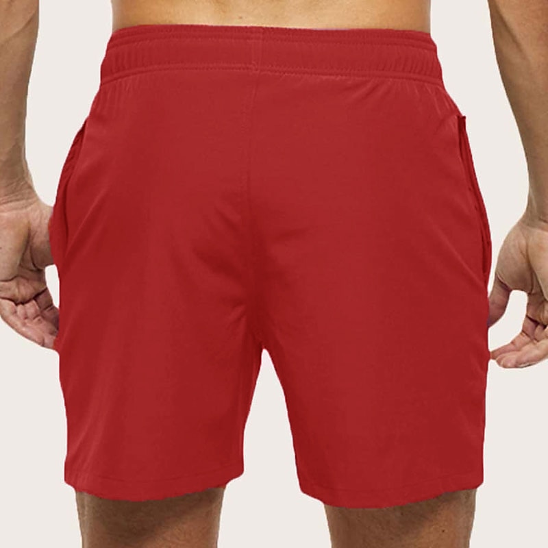 Men's Board Shorts Swim Shorts Swim Trunks Beach Shorts Drawstring with Mesh lining Elastic Waist Plain Breathable Soft Short Casual Daily Holiday Streetwear Hawaiian Black Green Black Micro-elastic4