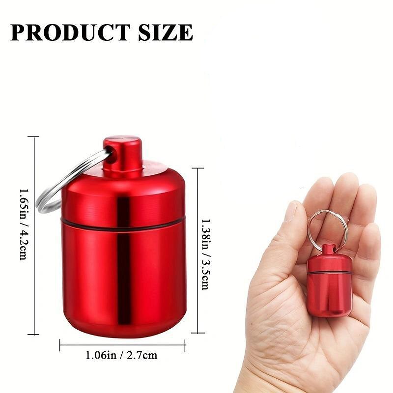 Waterproof Pocket Pill Organizer, Aluminum Pill Container, For Outdoor Camping Travel Daily Use4