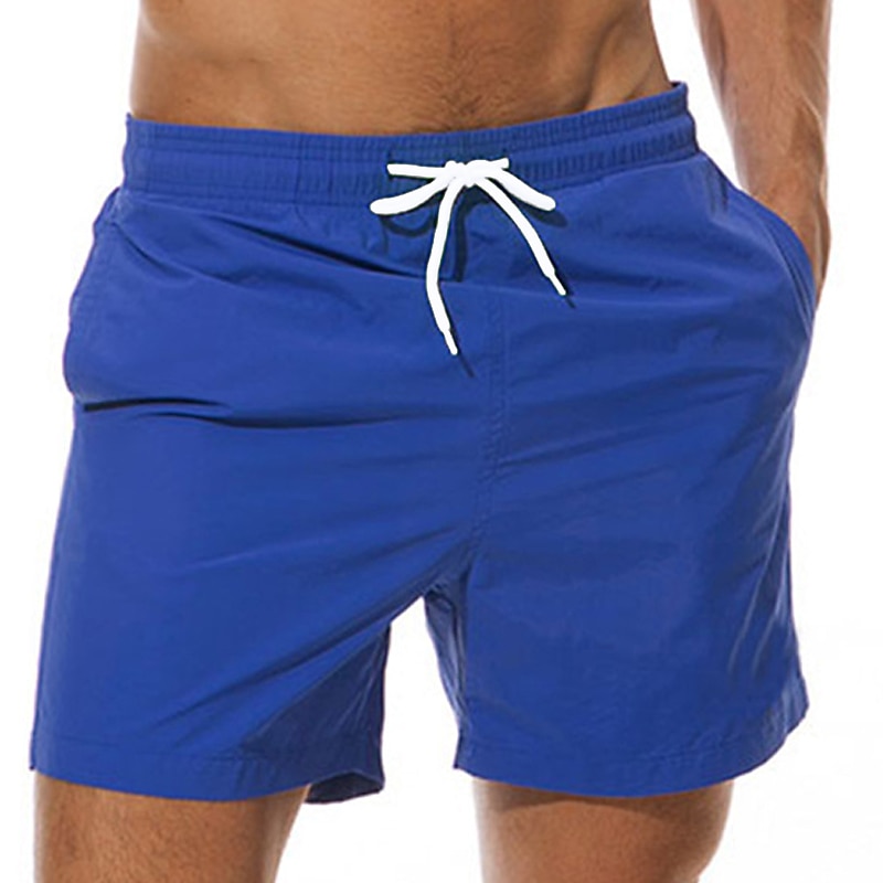 Men's Board Shorts Swim Shorts Swim Trunks Summer Shorts Beach Shorts Pocket Drawstring with Mesh lining Plain Quick Dry Outdoor Holiday Going out Hawaiian Boho Gray Green Black2