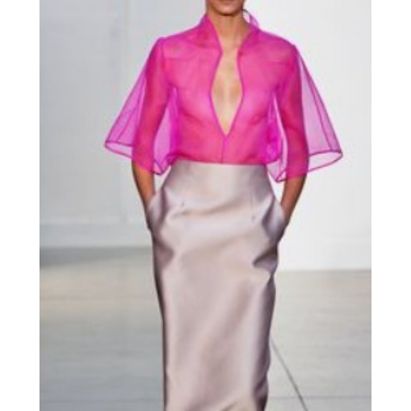 Shawls Women's Wrap Elegant Pure Sleeveless Tulle Wedding Wraps With Pure Color For Party Spring & Summer2