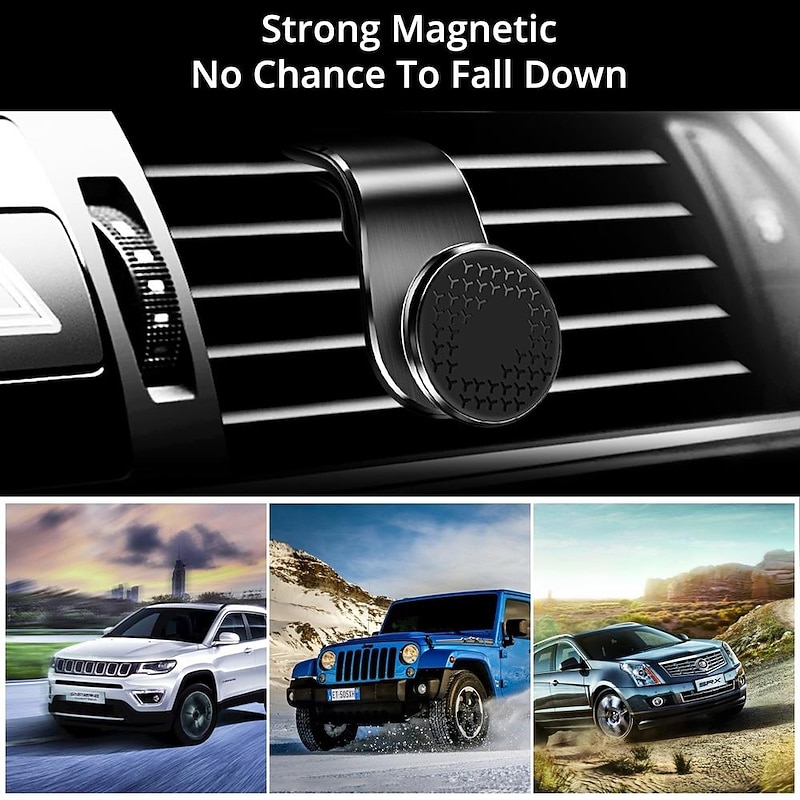 Magnetic Car Phone Holder, Universal Air Vent Mount, GPS Bracket for iPhone Samsung Huawei, 360° Rotation4