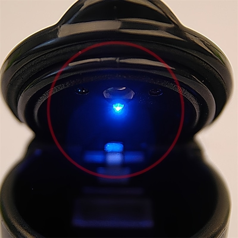 Car Ashtray With Lid Led Light Cigarette Ashtray Holder Smokeless Ash Tray With LED Blue Light Car Ash Tray For Car Truck Auto Office Home3